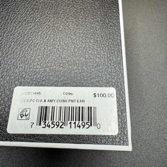 R.H. Macy & Co Sterling Silver Amethyst and Diamond Necklace and Earring Set - Picture 3 of 7